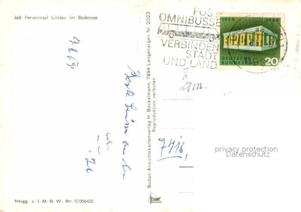 Lindau Bodensee Halbinsel Deutsch Österreichische Grenz – Bild 2