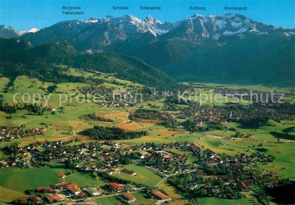 Pfronten Allgäuer Alpen Fliegeraufnahme