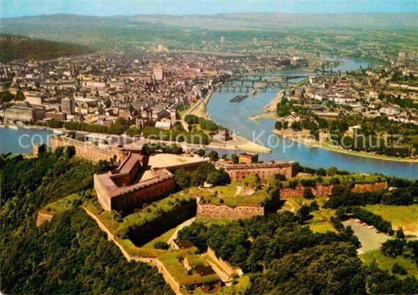 Koblenz Rhein Festung Ehrenbreitstein und Deutsches E