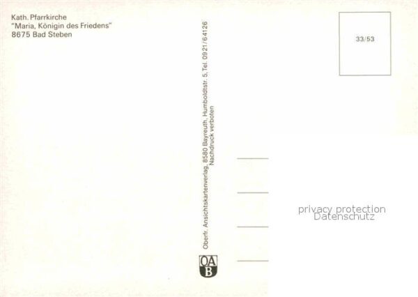 Bad Steben Pfarrkirche Maria Königin des Friedens – Bild 2