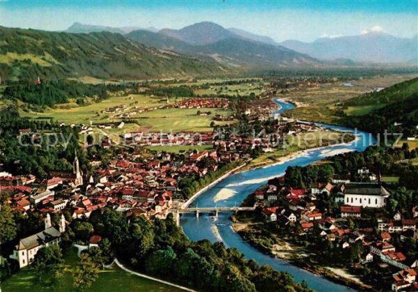Bad Toelz Blick ins Isartal Alpenpanorama Flieger