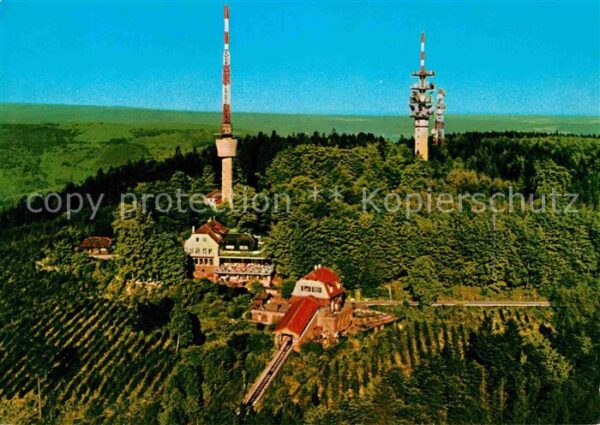 Heidelberg Neckar Berghotel Königstuhl Sender Fliegeraufn