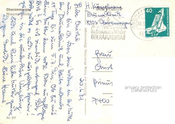 Oberammergau Rheumaklinik Fliegeraufnahme – Bild 2