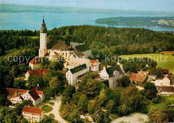Andechs Kloster am Ammersee Fliegeraufnahme