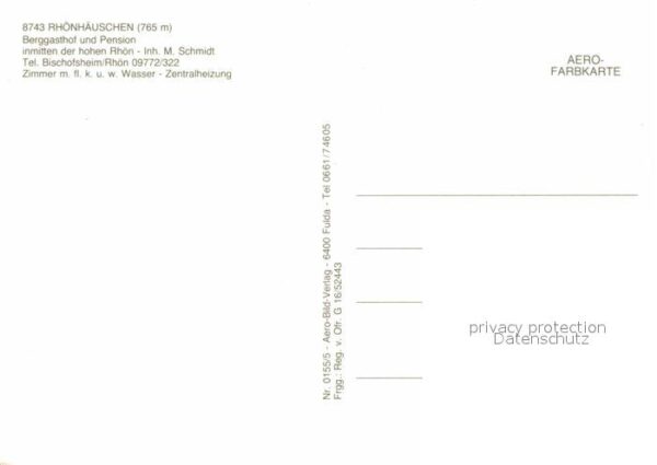 Bischofsheim Rhoen Berggasthof Pension Rhönhäuschen Fliege – Bild 2