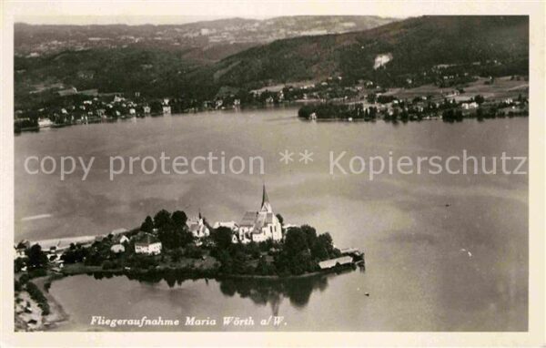Maria Woerth Woerthersee Fliegeraufnahme