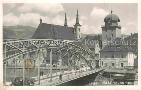 Leoben Murbrücke Stadtturm