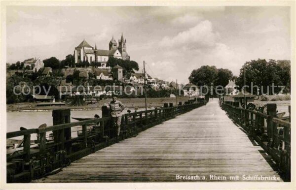 Breisach Rhein Schiffsbrücke