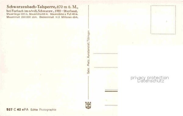 Schwarzenbach Forbach Talsperre – Bild 2