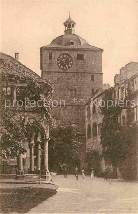 Heidelberg Neckar Schlosshof Ruporechtsbau Wartturm