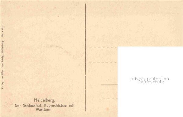 Heidelberg Neckar Schlosshof Ruporechtsbau Wartturm – Bild 2