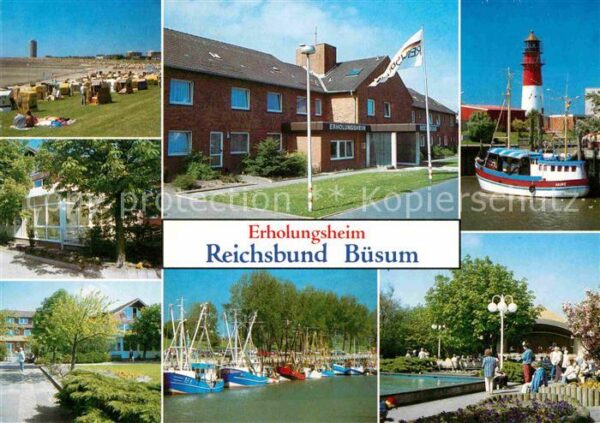 Buesum Nordseebad Erholungsheim Hafen Strand