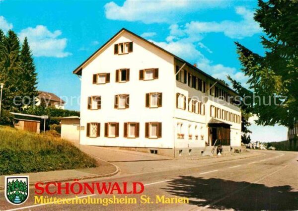 Schoenwald Schwarzwald Müttererholungsheim Sankt Marien