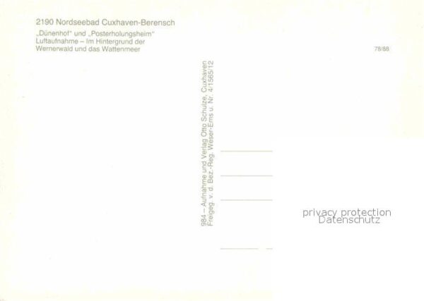 Cuxhaven Duhnen Nordseebad Fliegeraufnahme Dünenhof Posterholungsh – Bild 2