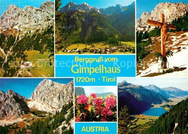 Nesselwaengle Tirol Gimpelhaus Panorama Gipfelkreuz