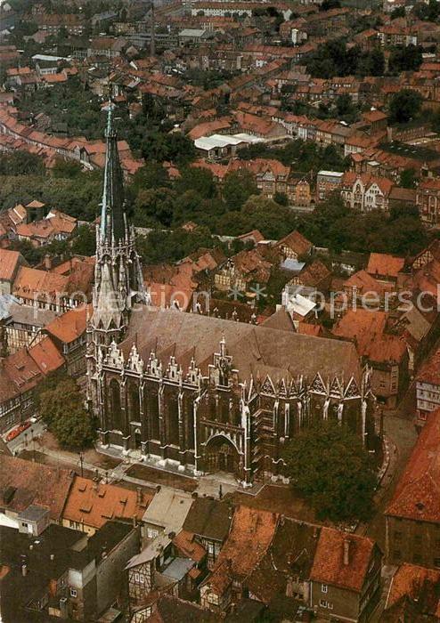 Muehlhausen Thueringen Fliegeraufnahme Pfarrkirche Sankt Marie