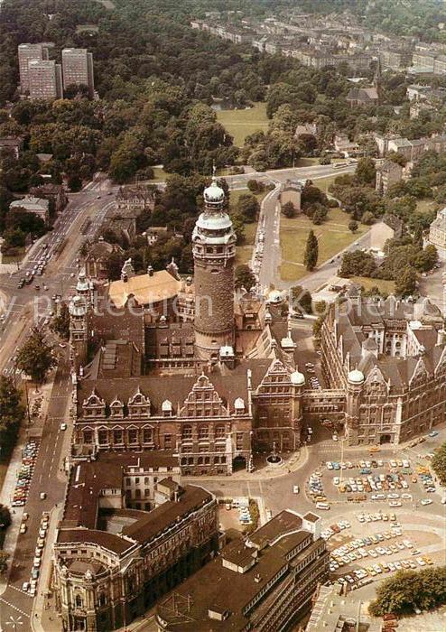 Leipzig Fliegeraufnahme Neues Rathaus