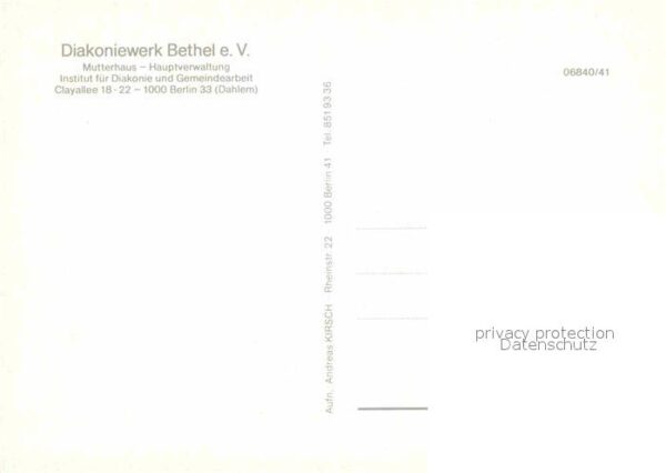 Dahlem Berlin Diakoniewerk Bethel – Bild 2