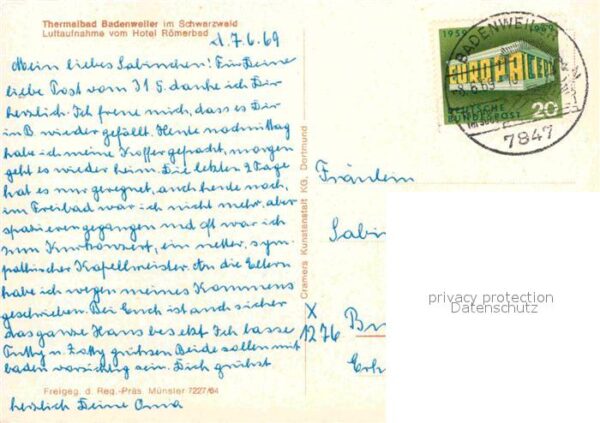 Badenweiler Fliegeraufnahme Hotel Römerbad – Bild 2