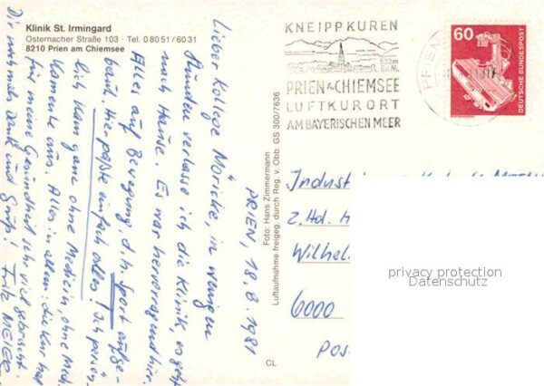 Prien Chiemsee Fliegeraufnahme Klinik Sankt Irmingard – Bild 2