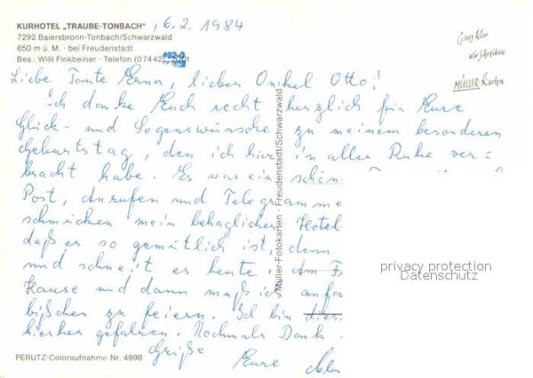 Baiersbronn Schwarzwald Kurhotel Traube Tonbach – Bild 2