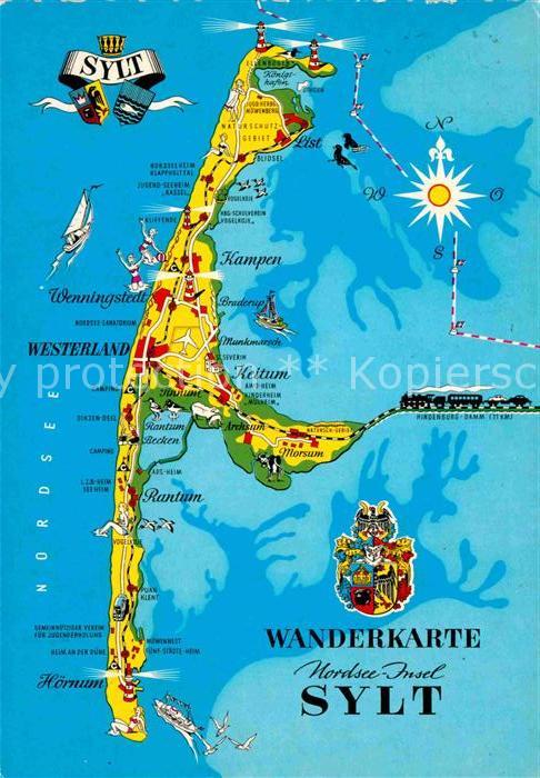 Sylt Kleine Wanderkarte