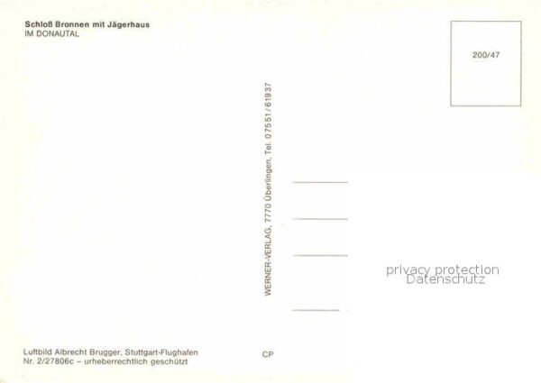 Friedingen Baden Fliegeraufnahme Schloss Bronnen mit Jäg – Bild 2