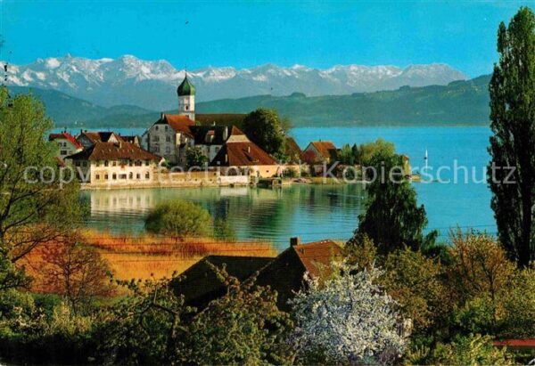 Wasserburg Bodensee Halbinsel Kirchenpartie