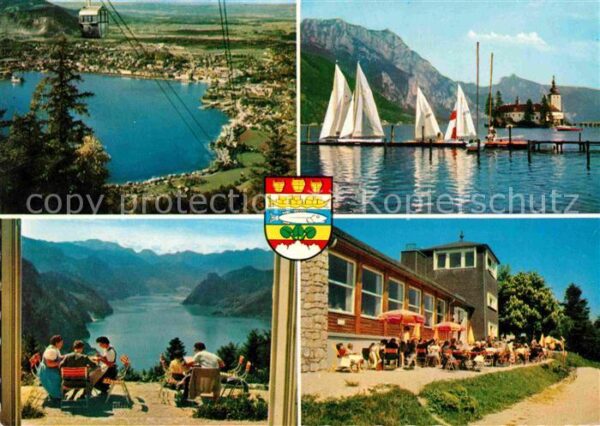 Gmunden Salzkammergut Grünbergseilbahn mit Höhenrestaurant Pa