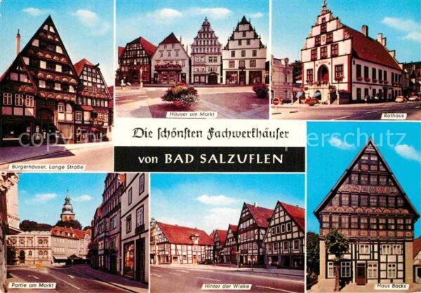 Bad Salzuflen Markt Rathaus Haus-Bocks Hinter der Wie