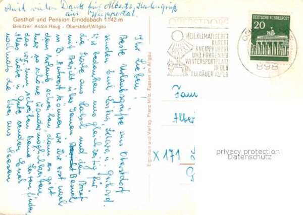 Oberstdorf Gasthaus Pension Einödsbach – Bild 2
