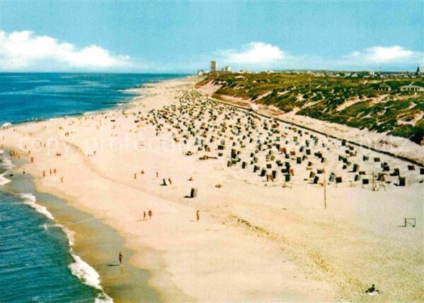 Westerland Sylt Fliegeraufnahme mit Strand