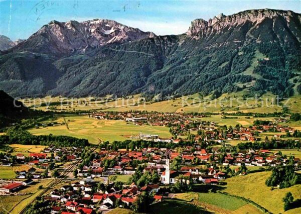 Pfronten Fliegeraufnahme mit Roßberg Aggenstein