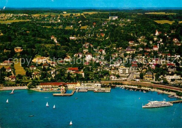 Starnberg Fliegeraufnahme Seepartie mit Söcking