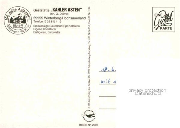 Winterberg Hochsauerland Fliegeraufnahme Restaurant Kahler Asten – Bild 2
