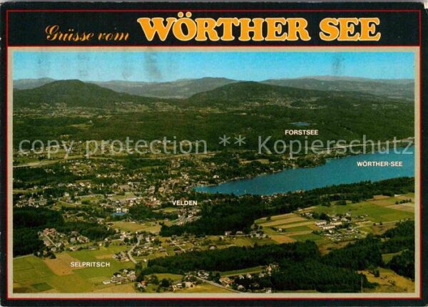Velden Woerthersee Fliegeraufnahme Seepartie