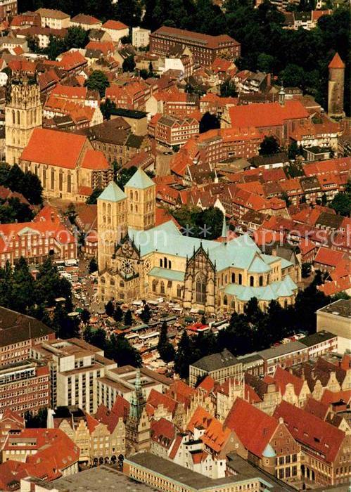 Muenster Westfalen Fliegeraufnahme Stadtzentrum mit St. Pa