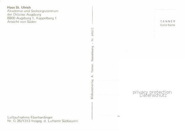 Augsburg Fliegeraufnahme mit Haus St. Ulrich Aka – Bild 2