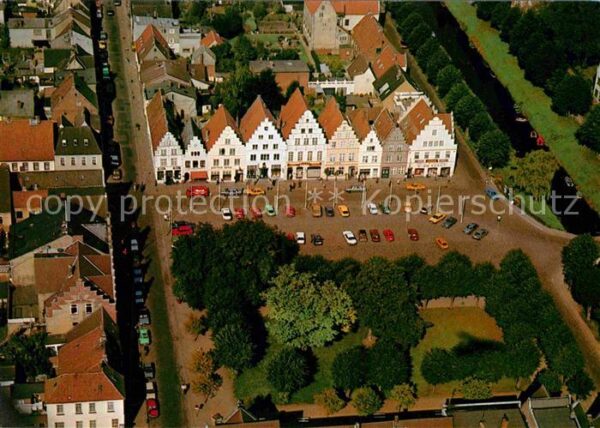 Friedrichstadt Eider Fliegeraufnahme Stadtkern historische G