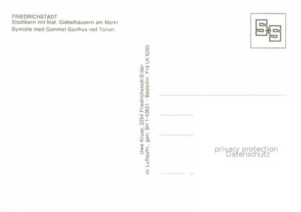 Friedrichstadt Eider Fliegeraufnahme Stadtkern historische G – Bild 2