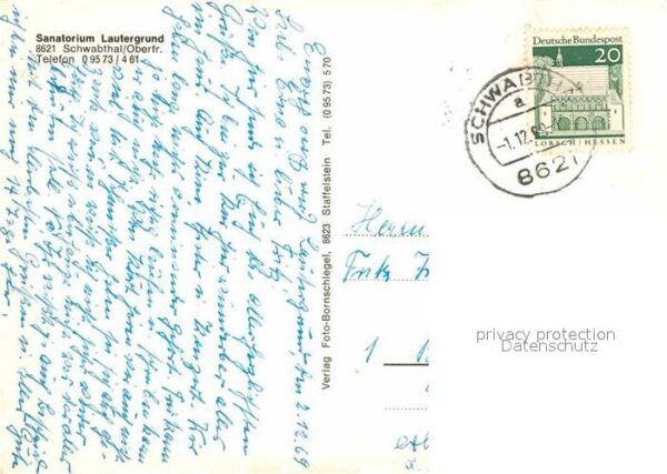 Schwabthal Sanatorium Lautergrund – Bild 2