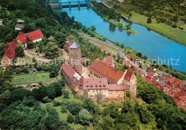 Rothenfels Unterfranken Fliegeraufnahme Burg mit Main