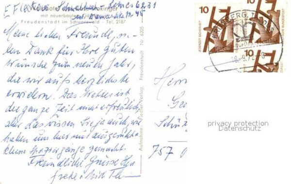 Freudenstadt Waldhotel Stokinger Winterpanorama Schw – Bild 2