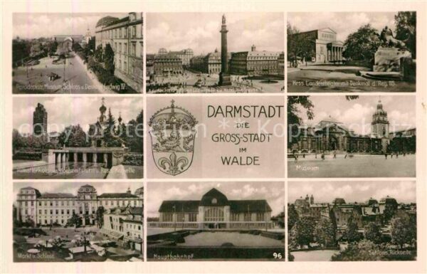Darmstadt Paradeplatz Museum Schloss Denkmal Thea