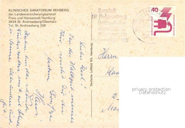 St Andreasberg Harz Klinisches Sanatorium Rehberg Fliegerau – Bild 2