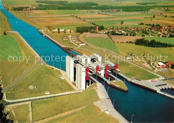 Scharnebeck Lueneburg Schiffshebewerk Fliegeraufnahme