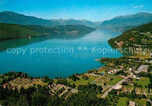Doebriach Millstaettersee Alpenpanorama Fliegeraufnahme