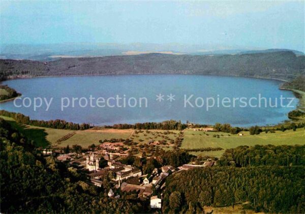 Maria Laach Glees Abtei Laacher See Fliegeraufnahme