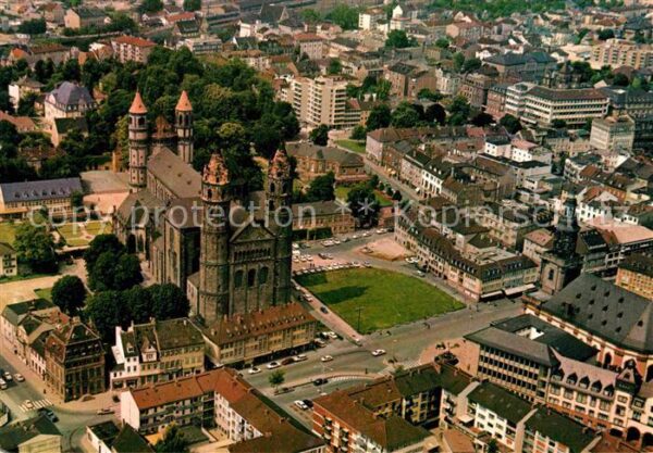 Worms Rhein Dom Fliegeraufnahme