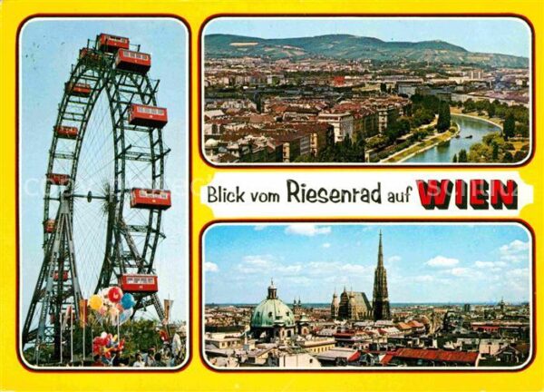 Wien Stadtbild mit Kirche Riesenrad